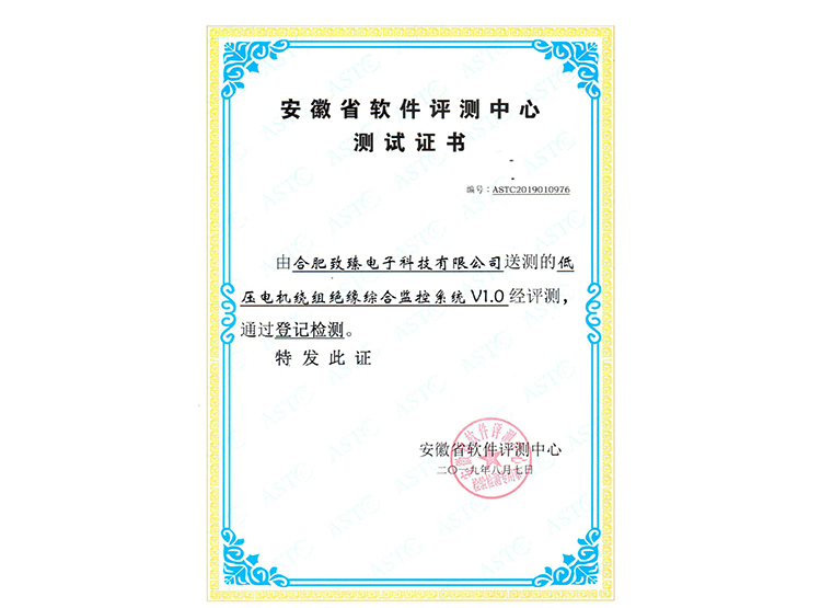 低压绝缘测试证书